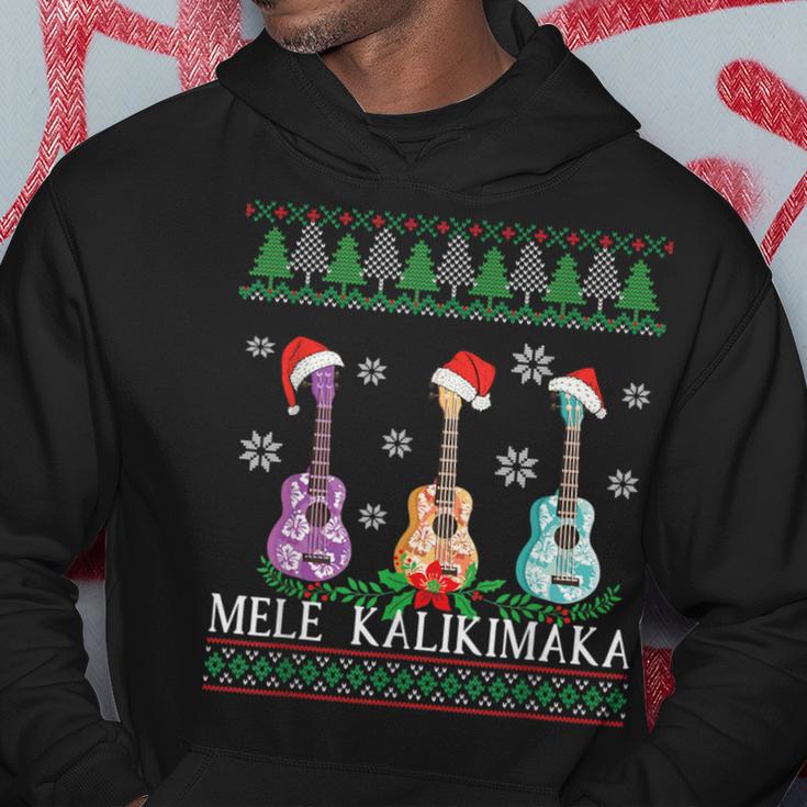 Mele Kalikimaka Hawaiian Christmas Ukulele Ugly Kapuzenpullover Lustige Geschenke