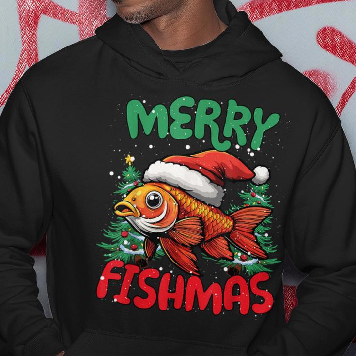 Merry Fishmas Fish Christmas Kapuzenpullover Lustige Geschenke