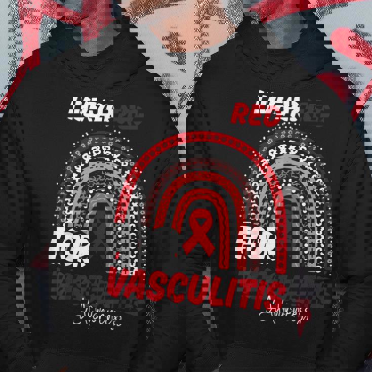 Mes De Concientización Sobre Laasculitis Cinta Roja Ar Sudadera Regalos divertidos