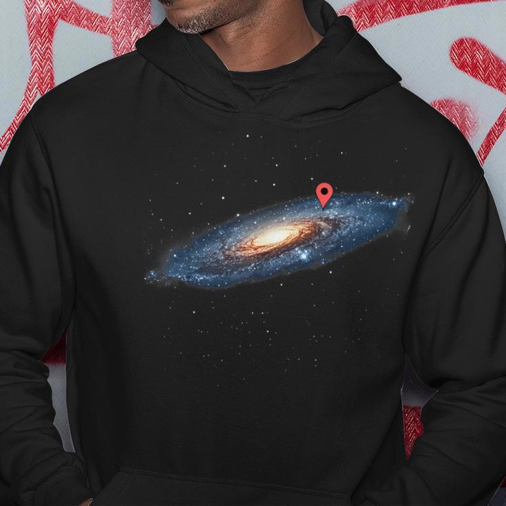 Milky Way Galaxy Universe Location Pin Space Cosmic Kapuzenpullover Lustige Geschenke