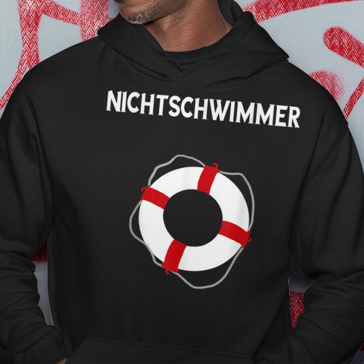 No Swimmer Lifebuoy Swimming Pool Swimming Kapuzenpullover Lustige Geschenke