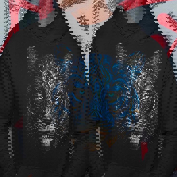 Obra De Arte Tigre Ojos Azules Arte Animal Tigre Sudadera Regalos divertidos