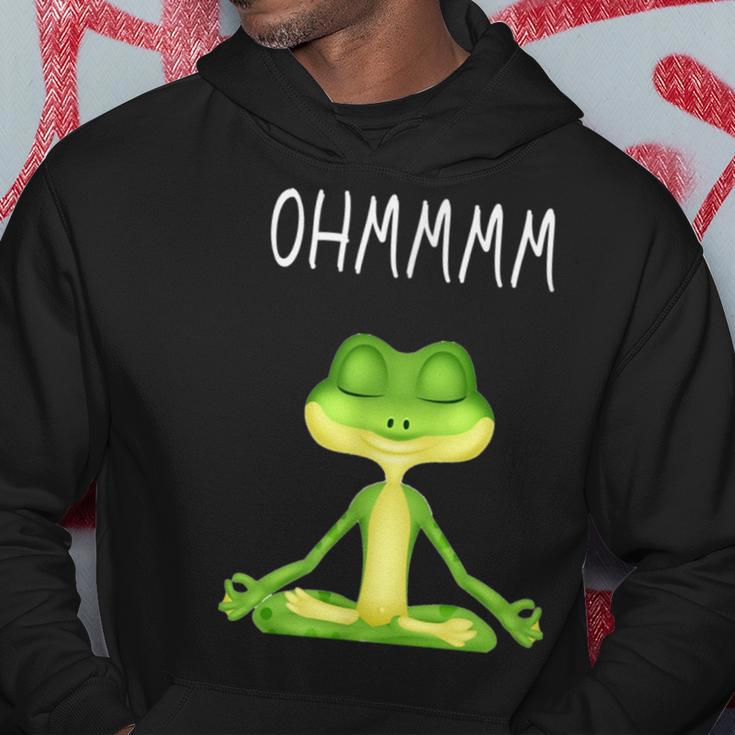 Ohmmmm With Saying Frog Meditation S Kapuzenpullover Lustige Geschenke