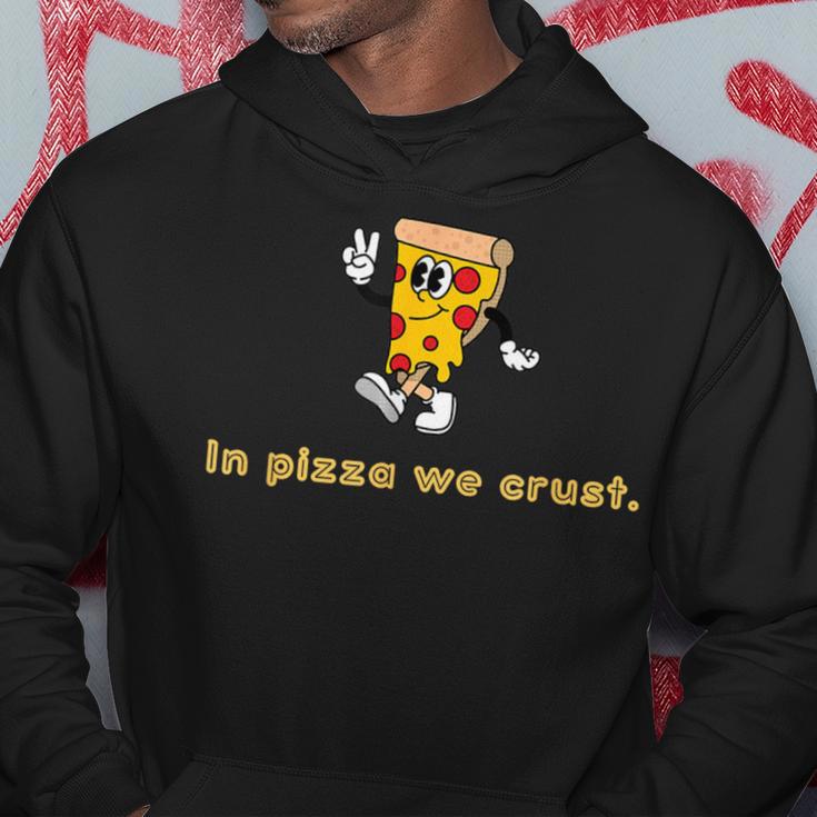 In Pizza We Crust Retro Pizza Illustration Kapuzenpullover Lustige Geschenke