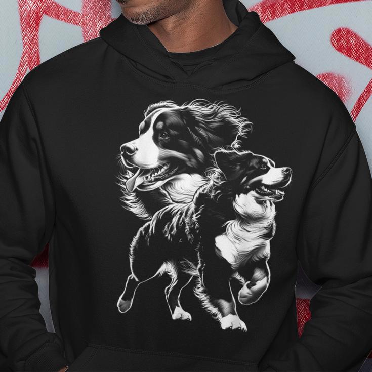 Playful Bernese Mountain Dog In Cool Drawing Style Kapuzenpullover Lustige Geschenke