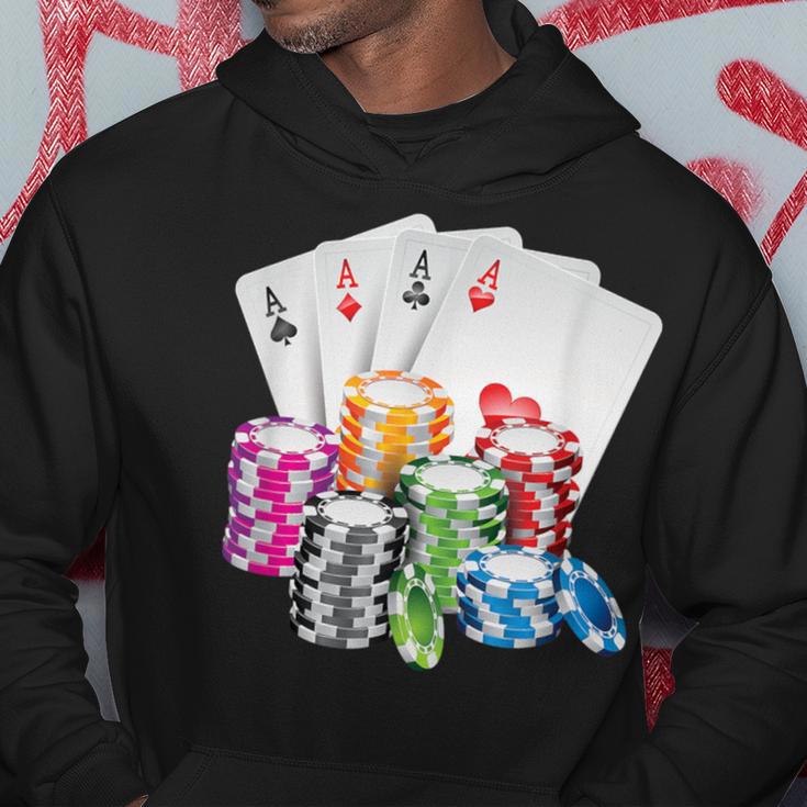 Poker Gambling Game Cards Chips Casino Poker Kapuzenpullover Lustige Geschenke