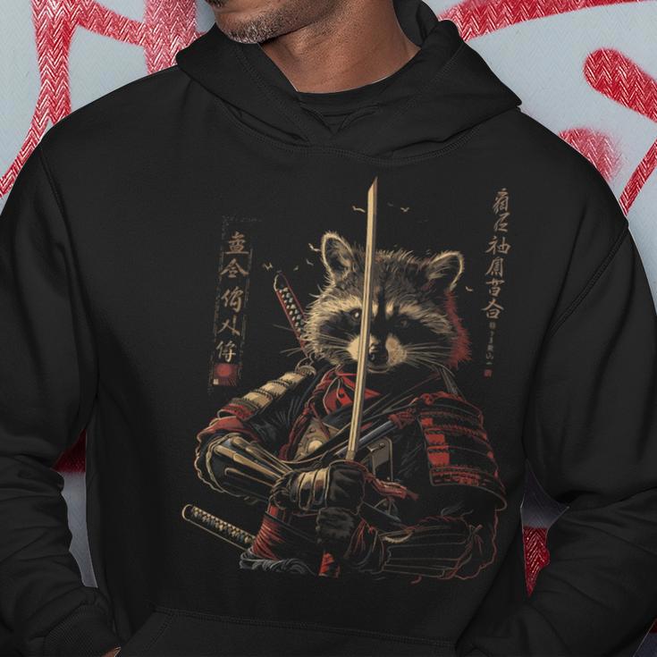 Raccoon Samurai Anime Cartoon Japanese Ninja Japan Kapuzenpullover Lustige Geschenke