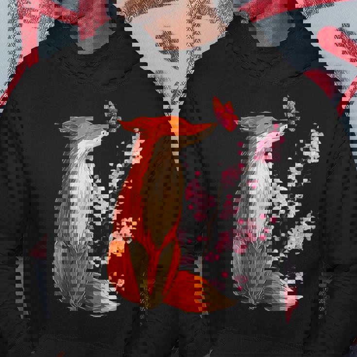 Renard Japonais En Fleurs De Cerisier Kawaii Sweat à capuche Cadeaux drôles