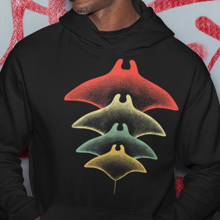 Retro Stingray Manta Ray Underwater Diving Kapuzenpullover Lustige Geschenke