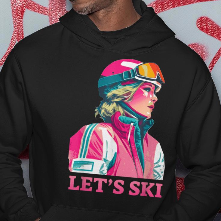 Retrointage Ski 80Er 90Er Jahre Skifahren Outfit Herren Damen Kapuzenpullover Lustige Geschenke