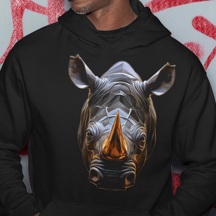 Rhino Polígono Arte Animal Ilustración Gráfico Rinoceronte Sudadera Regalos divertidos