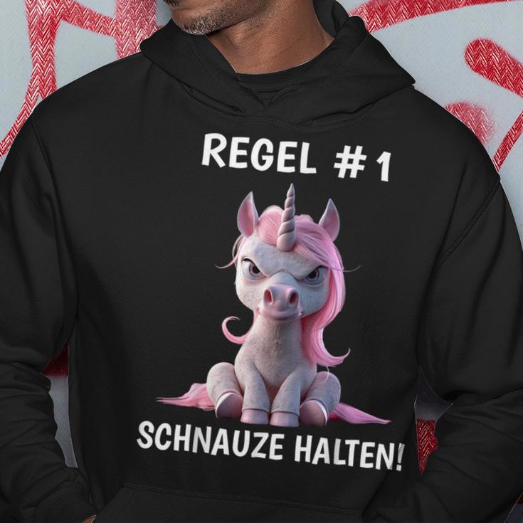 Rule 1 Snout Unicorn Sarcasm Kapuzenpullover Lustige Geschenke