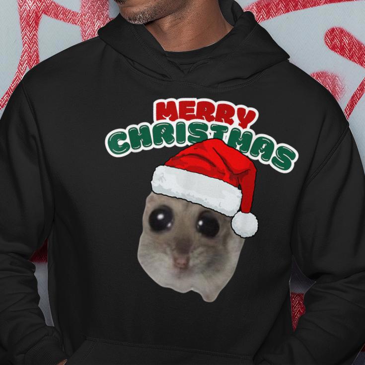 Sad Hamster With Christmas Wishes Kapuzenpullover Lustige Geschenke