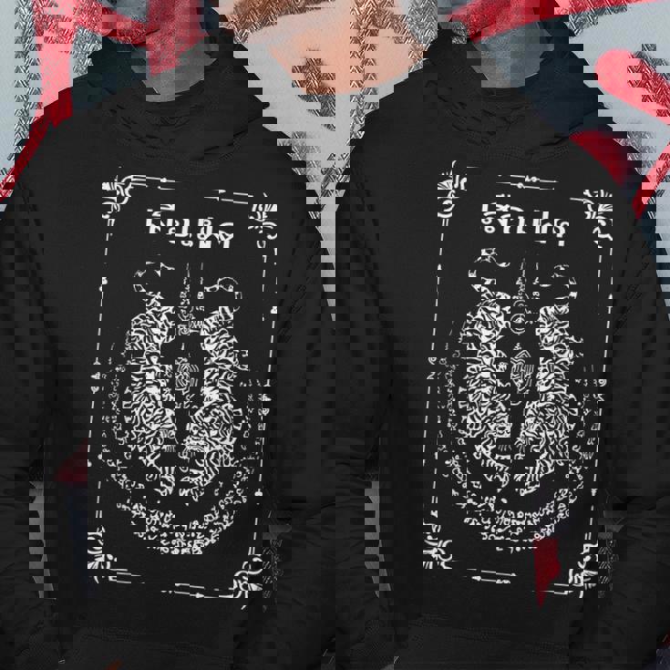Sak Yant Tigres Gemelos Recuerdo Tatuaje De Yantra Tailandia Sudadera Regalos divertidos