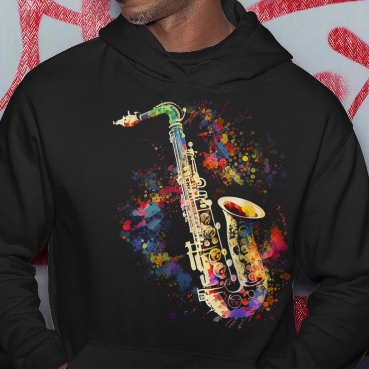 Saxophone Colourful Musician Saxophone For Saxophonists Kapuzenpullover Lustige Geschenke