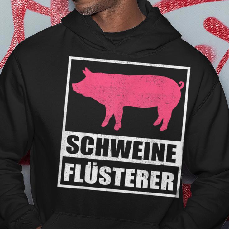 Schweine Flusterer Schweinebauer Kapuzenpullover Lustige Geschenke