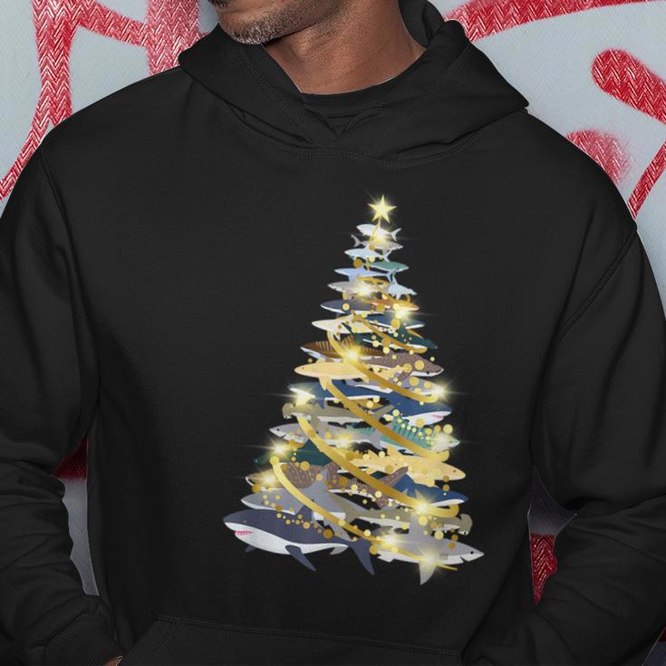 Shark Christmas Tree Xmas Diving Kapuzenpullover Lustige Geschenke