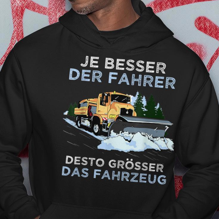 Snow Plough Saying Winter Service Snow Clearing Device Snow Plough Kapuzenpullover Lustige Geschenke