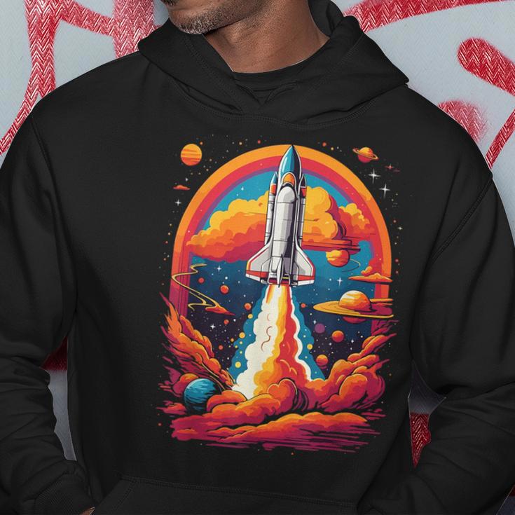 Space Travel With Space Shuttle Rocket Astronaut Dream Kapuzenpullover Lustige Geschenke