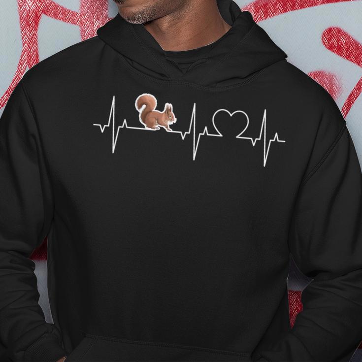 Squirrel Heartbeat Squirrel Ekg Heart Squirrel Kapuzenpullover Lustige Geschenke