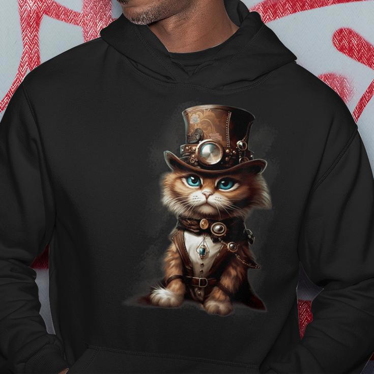 Steam Punk Portrait Cat Kitten Steampunk Sci-Fi Character Kapuzenpullover Lustige Geschenke