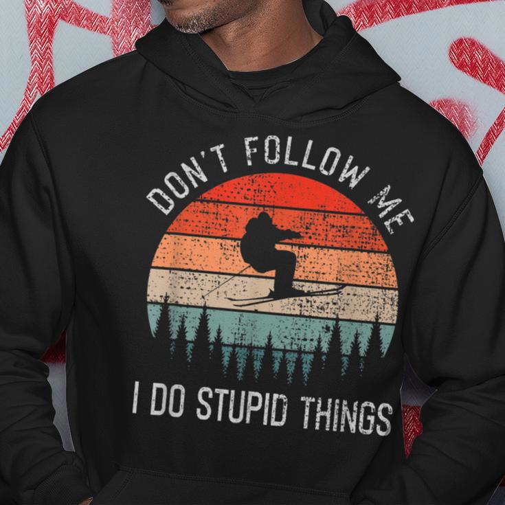 I Do Stupid Things Freestyle Skiing Skiers Ski Kapuzenpullover Lustige Geschenke