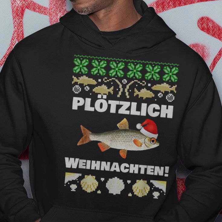 Suötzlich Christmas Fishing Plötz Red Eye Fish Kapuzenpullover Lustige Geschenke