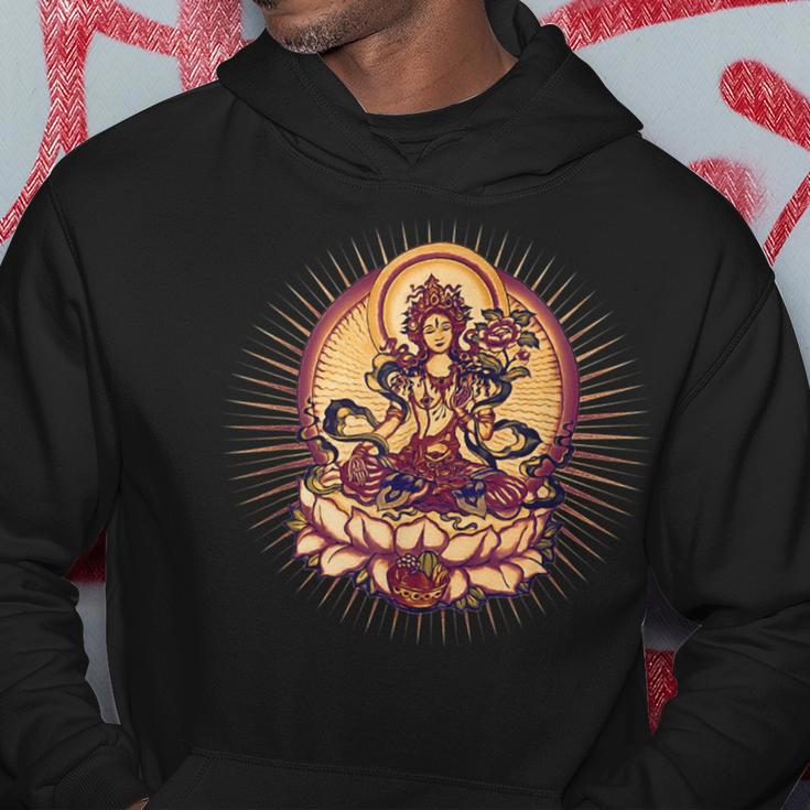 Tara Tibet Buddhism Lotus Meditation Yoga Om Spirituality Kapuzenpullover Lustige Geschenke