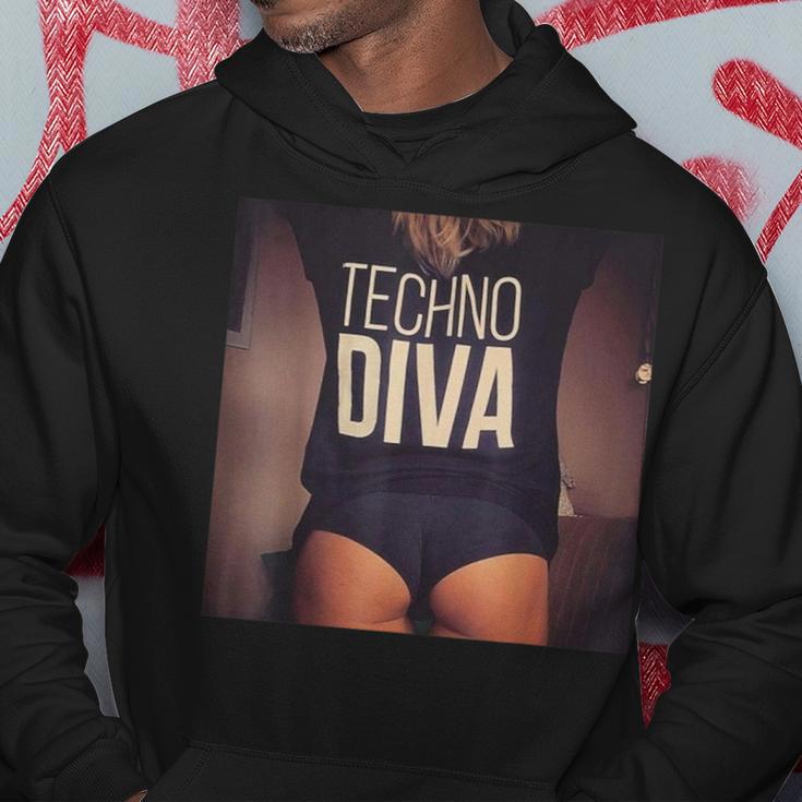 Techno Diva Cool Techno Dance Disco Edm Kapuzenpullover Lustige Geschenke