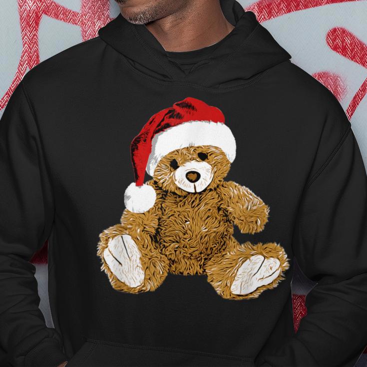 With Teddy Bear And Santa Hat Teddy Bear Christmas Kapuzenpullover Lustige Geschenke