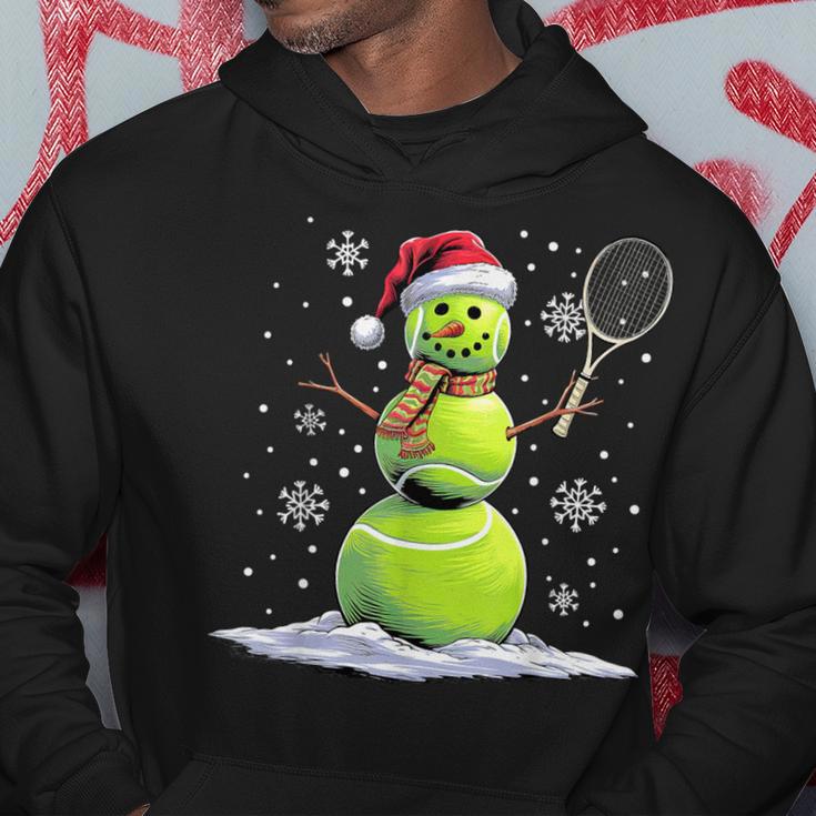 Tennis Snowman Tennis Player Santa Hat Christmas Kapuzenpullover Lustige Geschenke