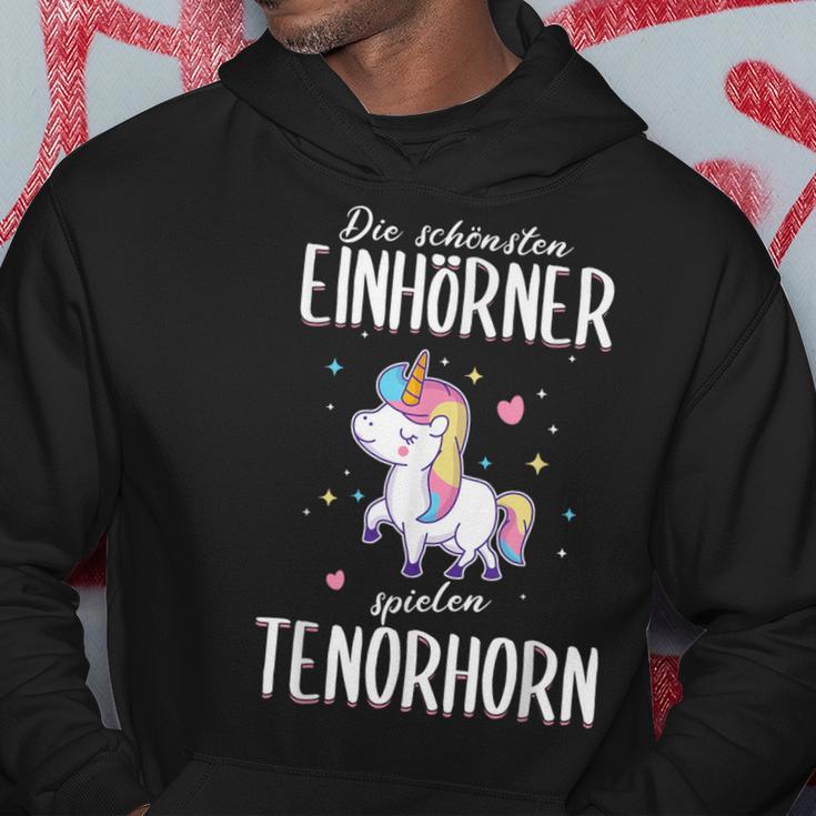 Tenor Horn Tenor Hornist Unicorn Slogan Idea Kapuzenpullover Lustige Geschenke