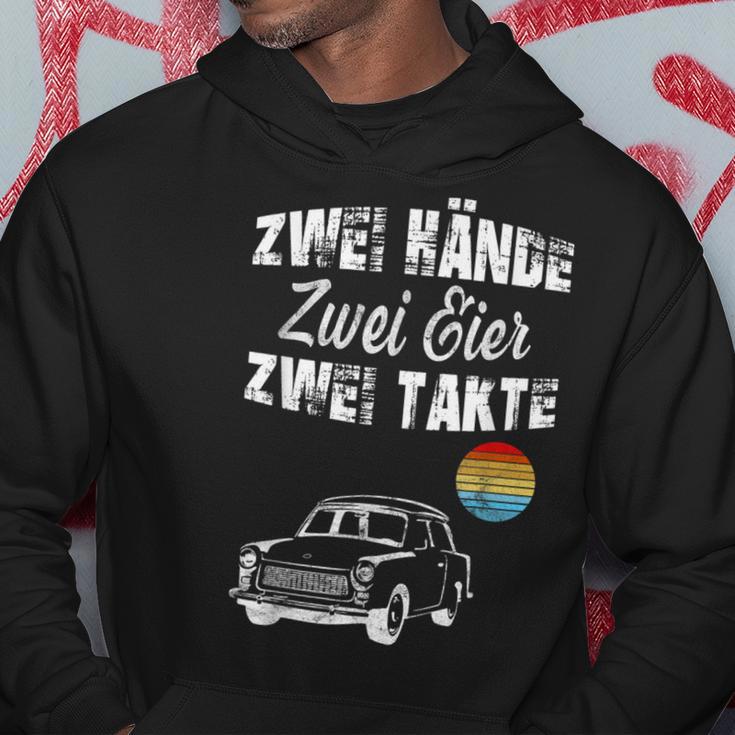 Trabi Ddr Two Stroke Two Eggs Two Hands Kapuzenpullover Lustige Geschenke