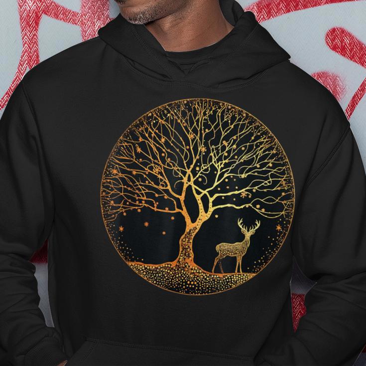 Tree Of Life Tree Of Life Yoga Meditation Tree Deer Kapuzenpullover Lustige Geschenke