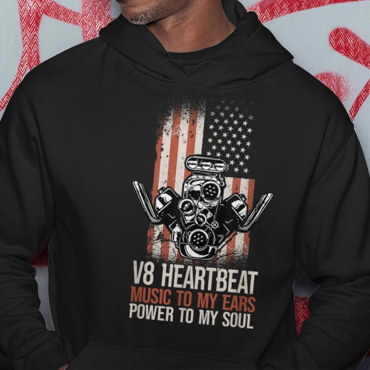 V8 Heartbeat American Muscle Cars Usa Engine8 Muscle Car Kapuzenpullover Lustige Geschenke