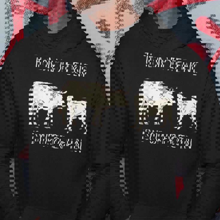 Végétalien Seule Différence Estotre Perception Sweat à capuche Cadeaux drôles