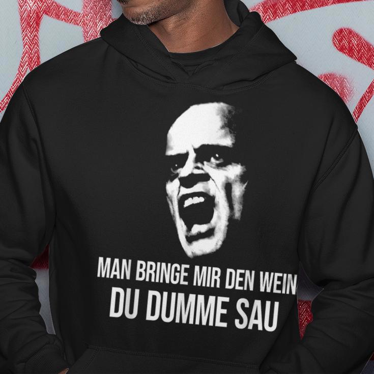 Vino Fun Man Bringe Mir Den Wein Du Dumme Sau X Choleriker Kapuzenpullover Lustige Geschenke