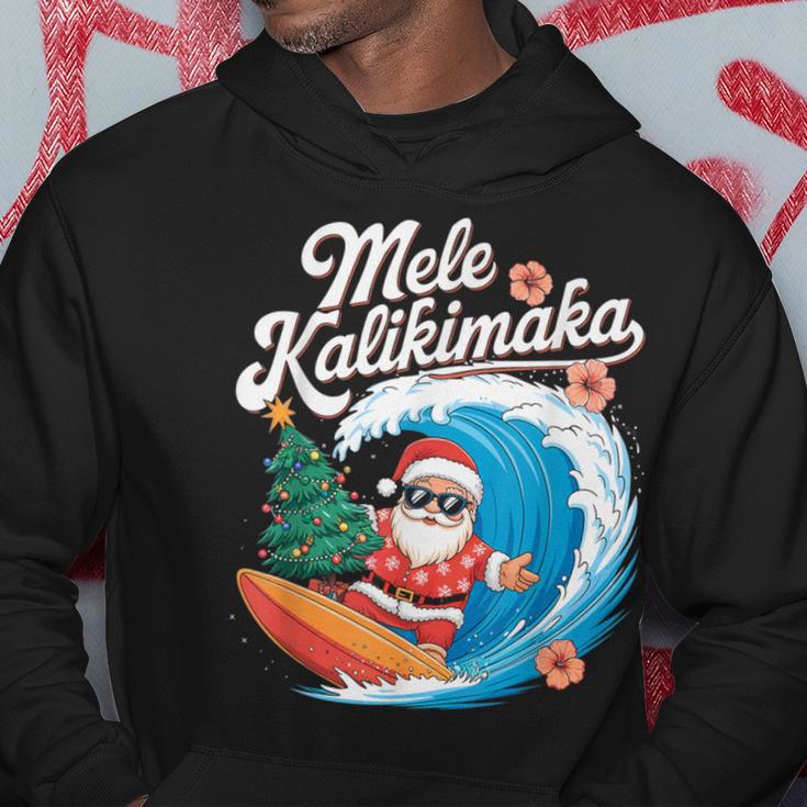 Vintage Cute Mele Kalikimaka Christmas Santa Surfing Costume Kapuzenpullover Lustige Geschenke