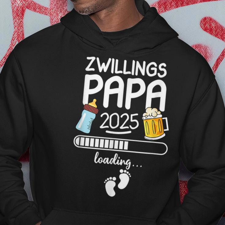 Zwillingspapa 2025 Loading Werdender Papa Announcement Kapuzenpullover Lustige Geschenke