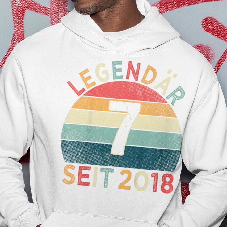 Children's 7Th Birthday Legendary Since 2018Intage 7 Years Old Kapuzenpullover Lustige Geschenke