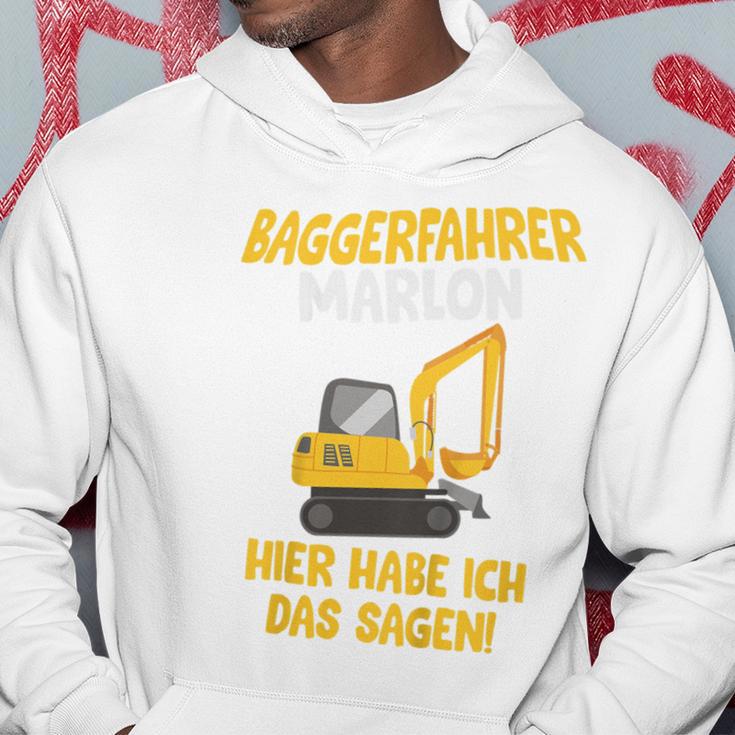 Children's Digger Driver Marlon Construction Site With Name Children's 80 Kapuzenpullover Lustige Geschenke