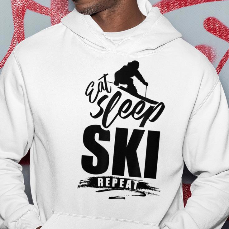 Eat Sleep Ski Repeat Ski Kapuzenpullover Lustige Geschenke