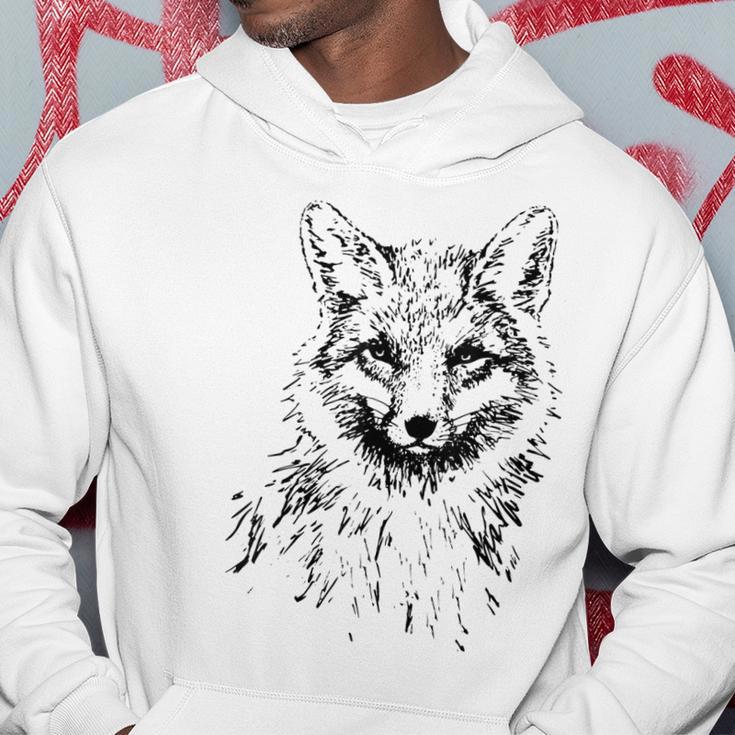 Fox Lovers Fox Motif Animals Gray Kapuzenpullover Lustige Geschenke