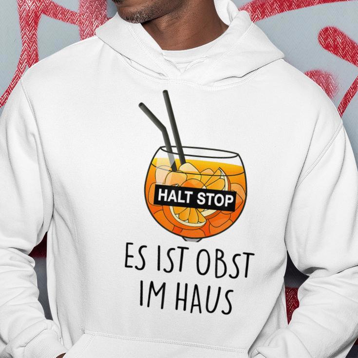 Fun Halt Stop Es Ist Obst Im Haus Aperoliker Spritzz Club Kapuzenpullover Lustige Geschenke