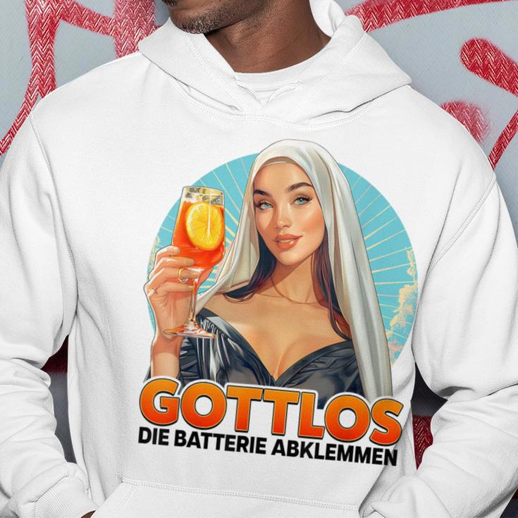 Gottlos Die Batterie Abklemmen X Nonne Nun Aperölchen Spritz Kapuzenpullover Lustige Geschenke