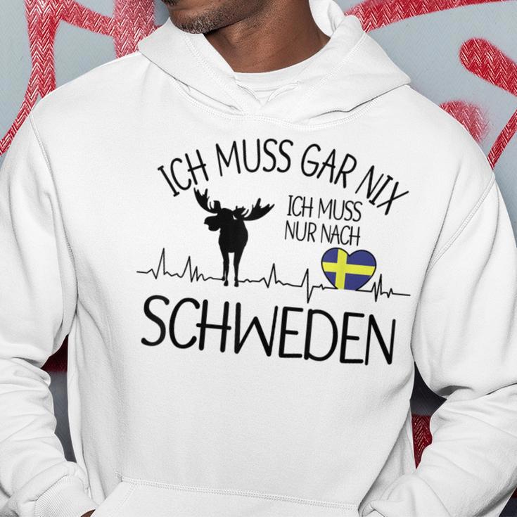 Ich Muss Nur Nach Sweden Ich Muss Gar Nix Gray S Kapuzenpullover Lustige Geschenke