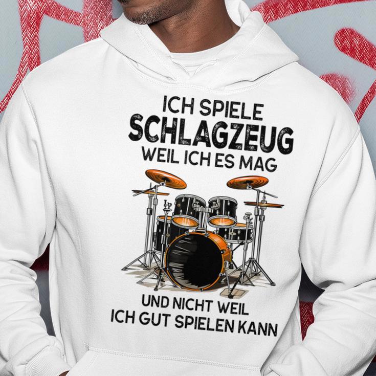 Ich Spielen Trommzeug Weil Ich Es Mag Und Nicht Weil Ich Gut Gray Kapuzenpullover Lustige Geschenke