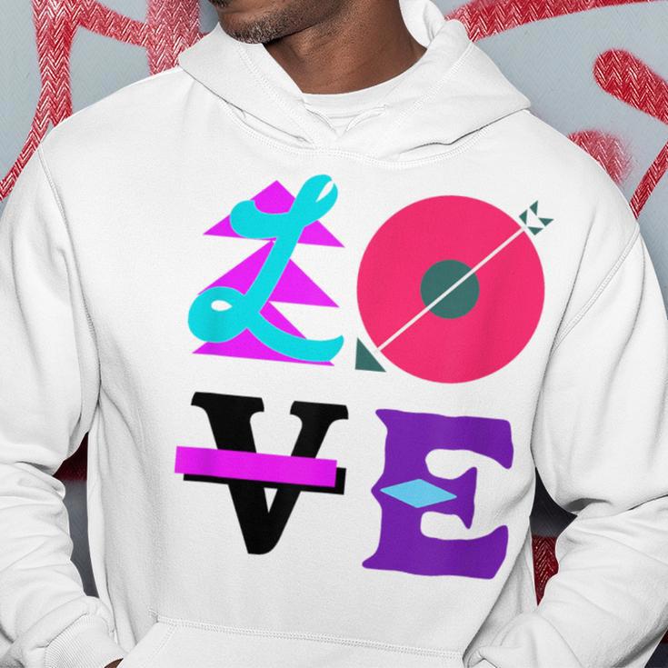 Love Colourful Typography For Creative Individuality Blue Kapuzenpullover Lustige Geschenke