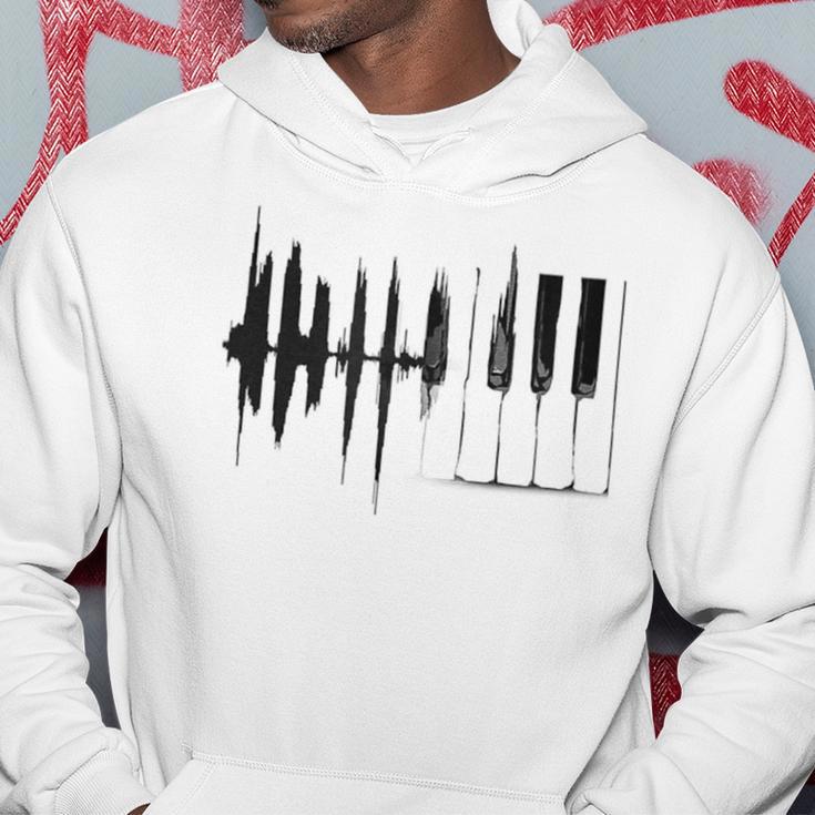 Piano Piano Keys Wings Gray Kapuzenpullover Lustige Geschenke