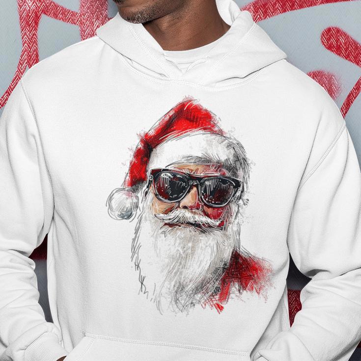 Santa Claus Christmas Graphic X-Mas Sunglasses Santa Kapuzenpullover Lustige Geschenke